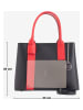 Mia Tomazzi Leder-Henkeltasche "Argonne" in Schwarz - (B)33 x (H)25 x (T)14 cm