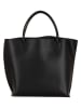 Mia Tomazzi Leder-Shopper "Cevedale" in Schwarz - (B)44 x (H)32 x (T)13 cm