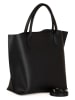 Mia Tomazzi Skórzany shopper bag "Cevedale" w kolorze czarnym - 44 x 32 x 13 cm