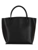 Mia Tomazzi Leren shopper "Cevedale" zwart - (B)44 x (H)32 x (D)13 cm