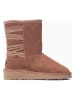 NICEBAY Leren winterboots "Electra" lichtbruin