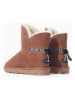 NICEBAY Leren winterboots "Zaria" lichtbruin