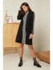 Soft Cashmere Sukienka w kolorze czarno-beżowym