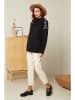 Soft Cashmere Pullover in Schwarz/ Beige