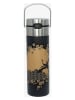 Eigenart Edelstahl-Teeflasche "Leeza - Komorebi" in Gold/ Schwarz - 500 ml