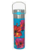 Eigenart Edelstahl-Teeflasche "Leeza - Poppy" in Türkis/ Pink - 500 ml