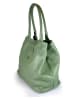 Lia Biassoni Leren handtas groen - (B)38 x (H)22 x (D)6 cm