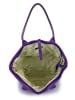Lia Biassoni Skórzana torebka w kolorze fioletowym - 38 x 22 x 6 cm