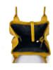 Lia Biassoni Skórzana torebka "Cassibile" w kolorze żółtym - 38 x 22 x 6 cm