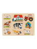 Goki 9tlg. Steckpuzzle "Bauernhof" - ab 12 Monaten