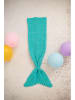 Crochetts Koc "Mermaid" w kolorze turkusowym - dł. 90 cm