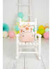 Crochetts Szydełkowana poduszka "Pinky" w kolorze jasnoróżowym - 23 x 24 x 9 cm