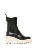 Gino Rossi Leder-Chelsea-Boots in Schwarz/ Beige