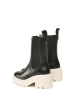 Gino Rossi Leder-Chelsea-Boots in Schwarz/ Beige