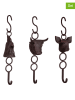 Anticline Haczyki (3 szt.) w kolorze brązowym - dł. 22 cm