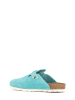 BAYTON Leren pantoffels "Milky" turquoise