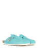 BAYTON Leren pantoffels "Milky" turquoise