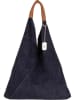 Anna Morellini Leder-Shopper "Eleonora" in Dunkelblau - (B)40 x (H)31 x (T)2 cm