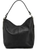 Anna Morellini Leren schoudertas "Carrara" zwart - (B)36 x (H)28 x (D)12 cm