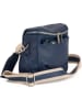 Anna Morellini Leder-Umhängetasche "Favara" in Dunkelblau - (B)24 x (H)19 x (T)7 cm
