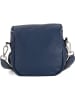 Anna Morellini Leder-Umhängetasche "Favara" in Dunkelblau - (B)24 x (H)19 x (T)7 cm