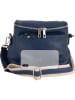 Anna Morellini Leder-Umhängetasche "Favara" in Dunkelblau - (B)24 x (H)19 x (T)7 cm