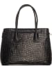 Anna Morellini Leder-Henkeltasche "Allia" in Schwarz - (B)40 x (H)33 x (T)16 cm