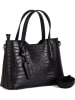 Anna Morellini Leder-Henkeltasche "Acco" in Schwarz - (B)32 x (H)22 x (T)12 cm