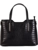 Anna Morellini Leren handtas "Acco" zwart - (B)32 x (H)22 x (D)12 cm