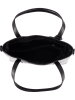Anna Morellini Leder-Henkeltasche "Acco" in Schwarz - (B)32 x (H)22 x (T)12 cm