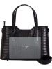 Anna Morellini Leder-Henkeltasche "Acco" in Schwarz - (B)32 x (H)22 x (T)12 cm