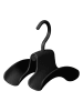 Wenko 3-delige set: handtassenhouders "Hercules" zwart - (B)9 x (H)12,5 x (D)14 cm