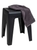 Wenko Badezimmer-Hocker "Kumba" in Schwarz - (B)38 x (H)47 x (T)32 cm