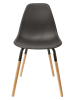 THE HOME DECO FACTORY 2er-Set: Esszimmerstühle "Scandinave" in Schwarz - (B)46 x (H)85 x (T)56 cm