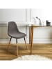 THE HOME DECO FACTORY 2-delige set: eetkamerstoelen "Scandinave" grijs - (B)46 x (H)85 x (D)56 cm