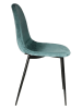 Rétro Chic Krzesło "Giulia" w kolorze niebieskim - 42,5 x 87 x 44 cm