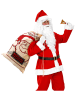 Widmann Geschenkesack "Santa Claus" in Beige/ Rot - (B)50 x (H)80 cm