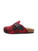 billowy Hausschuhe in Schwarz/ Rot