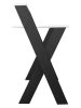 hippodino Biurko dziecięce w kolorze czarno-białym - 40 x 72 x 60 cm