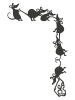 hippodino Wanddekor in Schwarz - (B)32 x (H)50 cm
