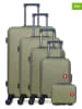SWISS KOPPER 5tlg. Hardcase-Trolleyset "Spiez" in Khaki