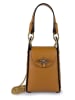 Mila Blu Leder-Handytasche "Rododendro" in Hellbraun  - (B)12 x (H)17 x (T)6 cm