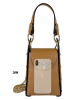Mila Blu Leder-Handytasche "Rododendro" in Hellbraun  - (B)12 x (H)17 x (T)6 cm