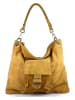 Mila Blu Leder-Schultertasche "Lavanda" in Braun- (B)39 x (H)34 x (T)4 cm
