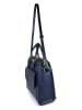 Mila Blu Skórzana torebka "Rosmarino" w kolorze granatowym - 27 x 31 x 13 cm