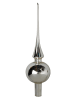 Krebs Glas Lauscha Baumspitze in Silber - (L)26 cm