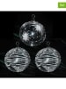 Krebs Glas Lauscha 3-delige set: kerstballen zilverkleurig - Ø 8 cm