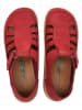 Comfortfusse Leder-Slipper in Rot