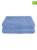 Schiesser 2-delige set: badhanddoeken "Milano" blauw