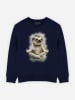 WOOOP Sweatshirt "Sloth Meditate" in Dunkelblau